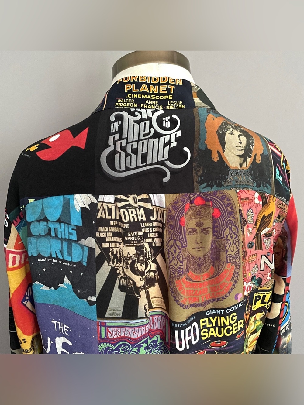 Unbreak.IT Colourful Pop Art Postcard Print Silk Tunic Blouse - Small - Picture 9 of 16